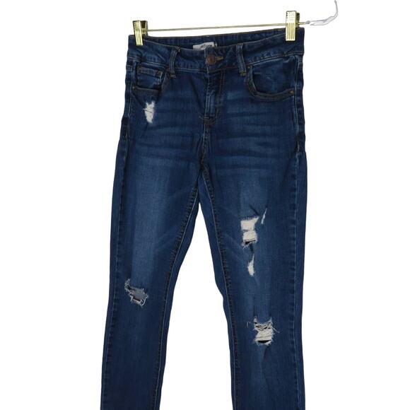 Refuge Dark Wash High Rise Ripped Jeans Skinny Jeans Size 4 - Picture 2 of 6